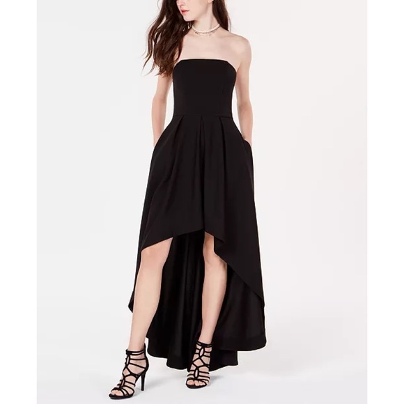 Speechless Black Strapless High-Low Dress - Picture 1 of 3